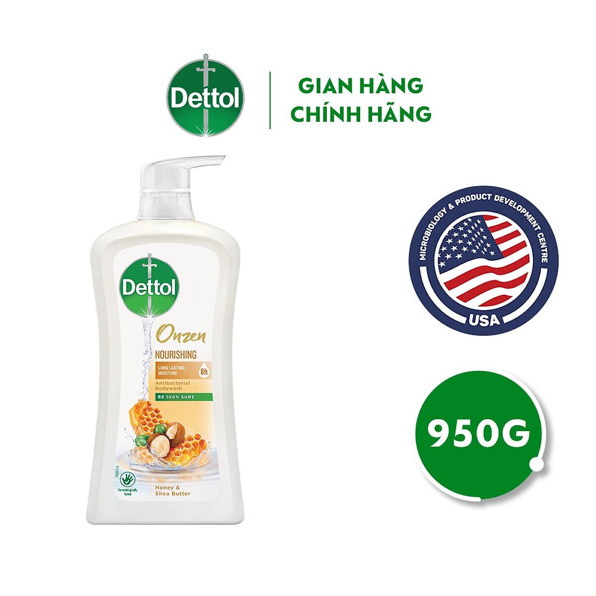 Dettol sữa tắm Onzen mật ong 950g