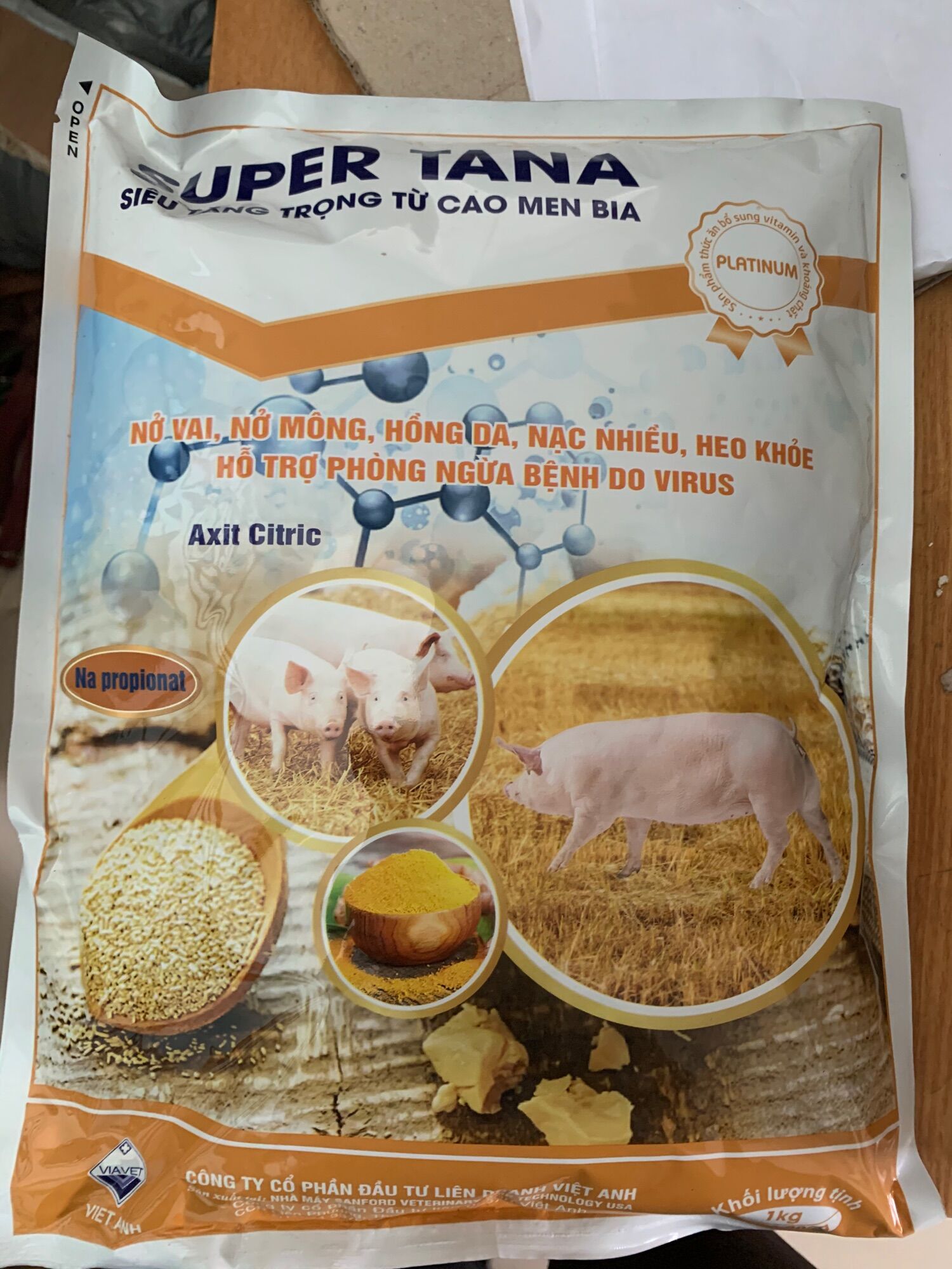 Vỗ béo heo supper tana, giảm chi phí cám, siêu tăng trọng 1kg