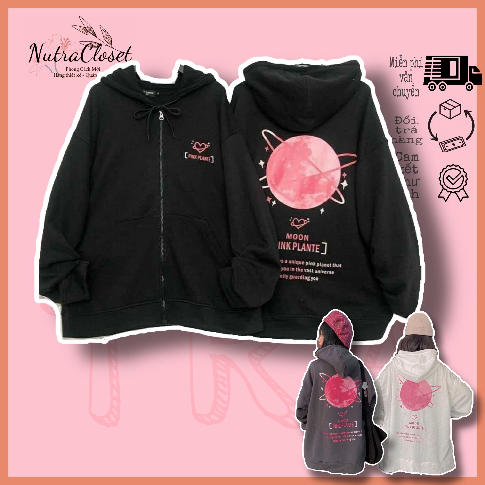 Áo khoác nỉ ngoại ulzzang nam nữ