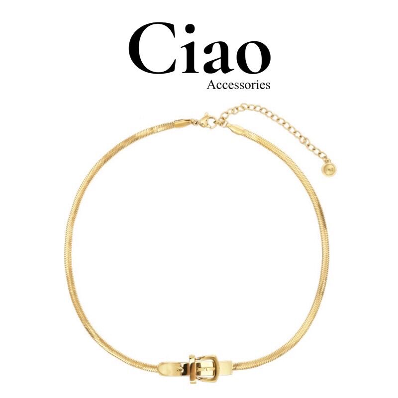 Dây chuyền, vòng cổ titan không gỉ hình đầu khoá Abigail Ciao