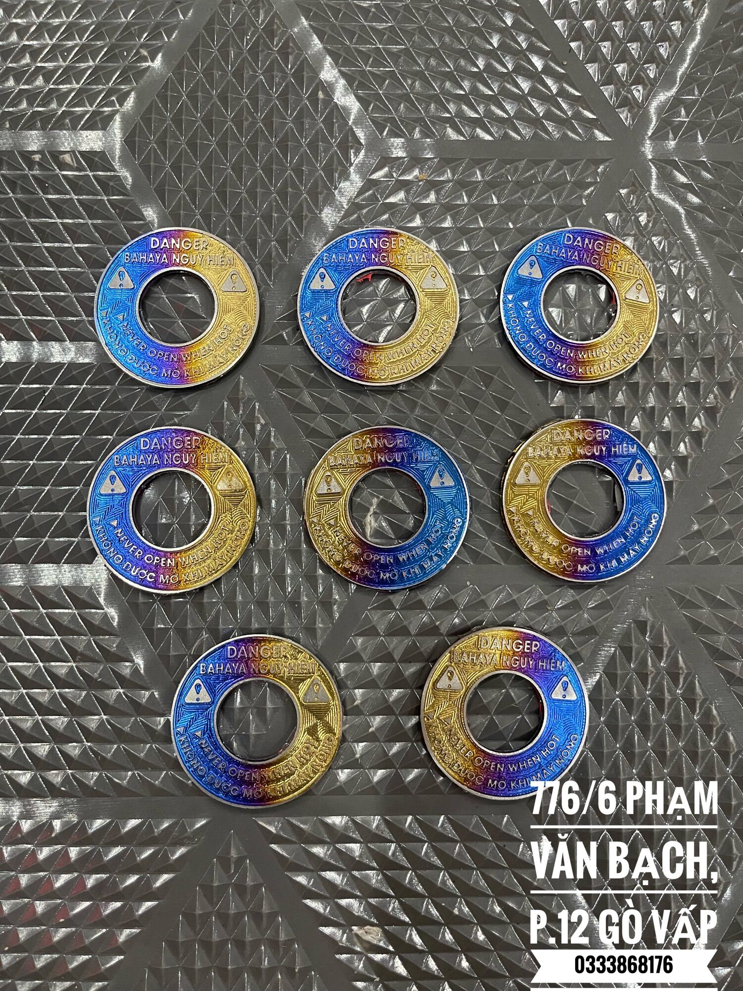 Tem titan dán nắp két nước sau Vario Ab Vision SHVN / Tem nắp két nước xe máy