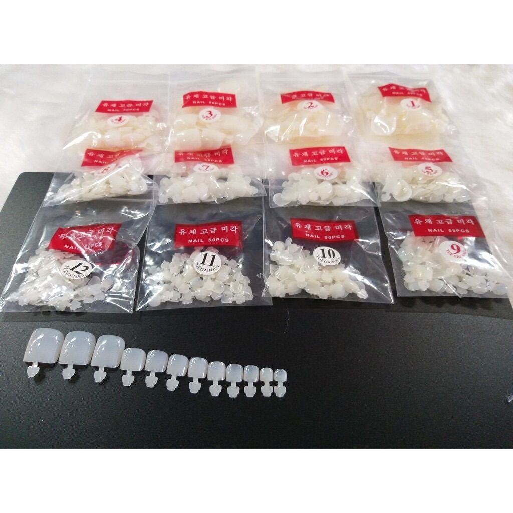 Móng úp chân dạng gói bịch full size 600 móng