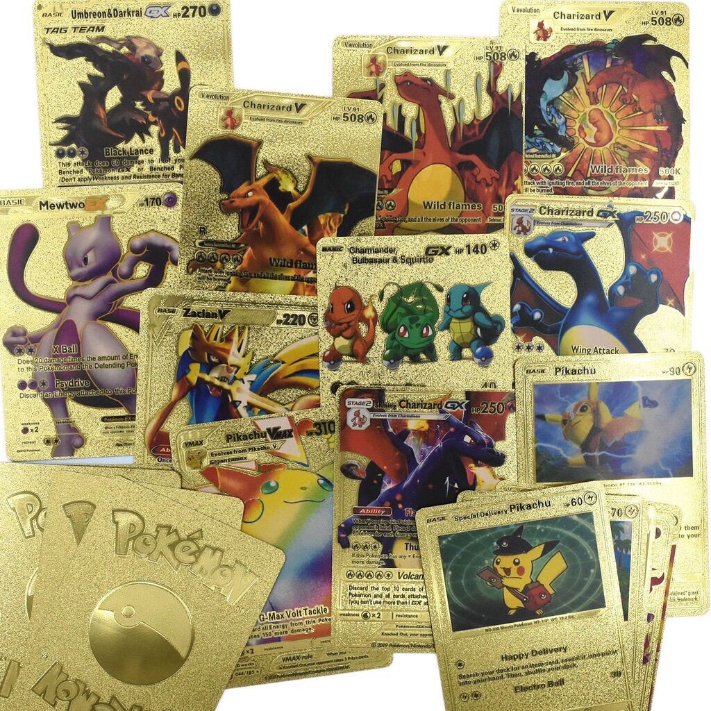 Thẻ bài pokemon vàng hộp 27 thẻ