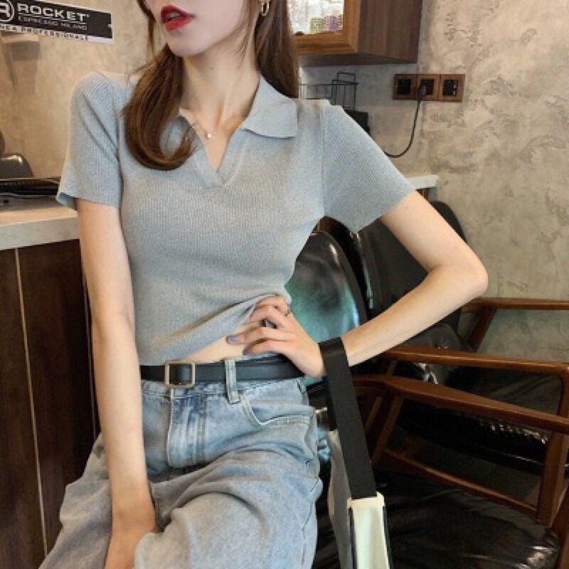 Áo cộc tay cổ bẻ năng động