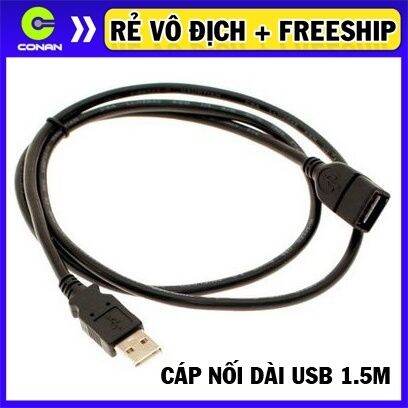 Cáp usb nối dài 1m5 cable usb nối dài chống nhiễu dây dài 1.5m