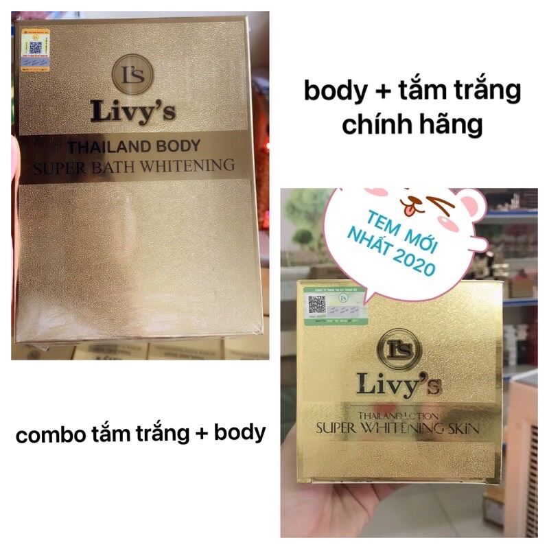 [Hcm]Combo Kem Body Livy’s Và Tắm Trắng Livy’s Thái Lan