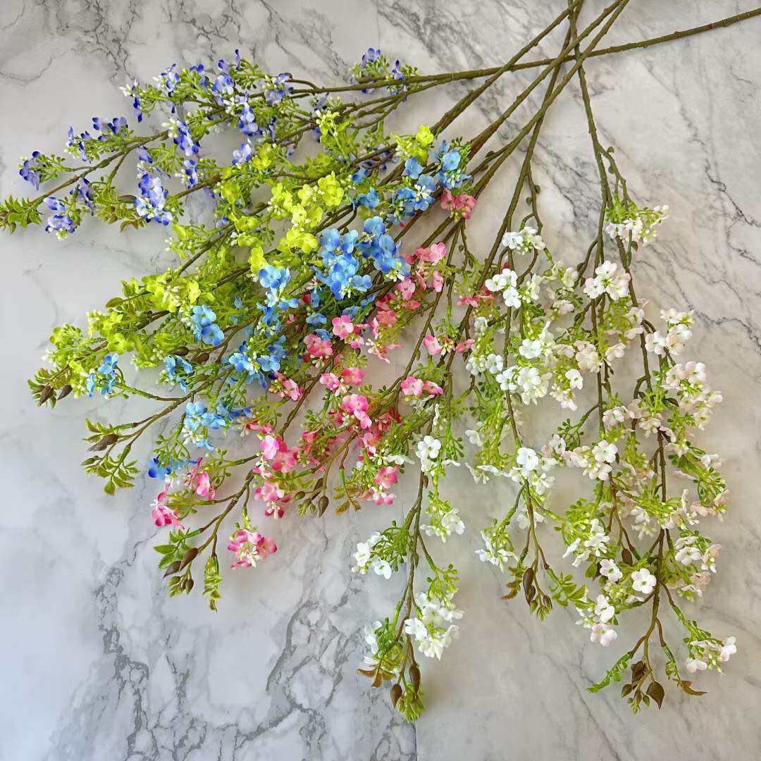 Cành Hoa Tuyết Mai 2 nhánh , hoa giả trang trí