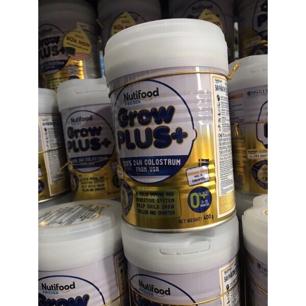 (DATE MỚI) Sữa bột nuti Growplus vàng số 0+ 400g ( SINGAPORE )