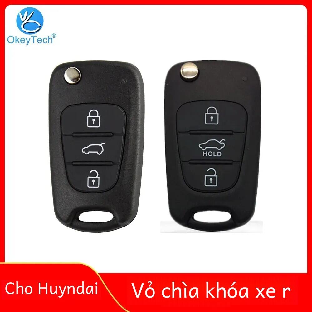 Vỏ Chìa Khóa Điều Khiển Từ Xa Okeytech 3 Nút Lật Gấp Tương Thích Với Hyundai I20 I30 Ix35 Accent Kia Picanto Sportage K5 Vỏ Chìa Khóa Xe Hơi