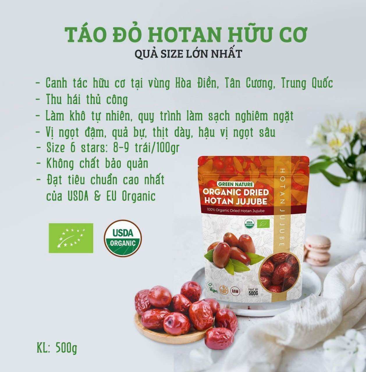 Táo Đỏ Hotan Hữu Cơ 500gr