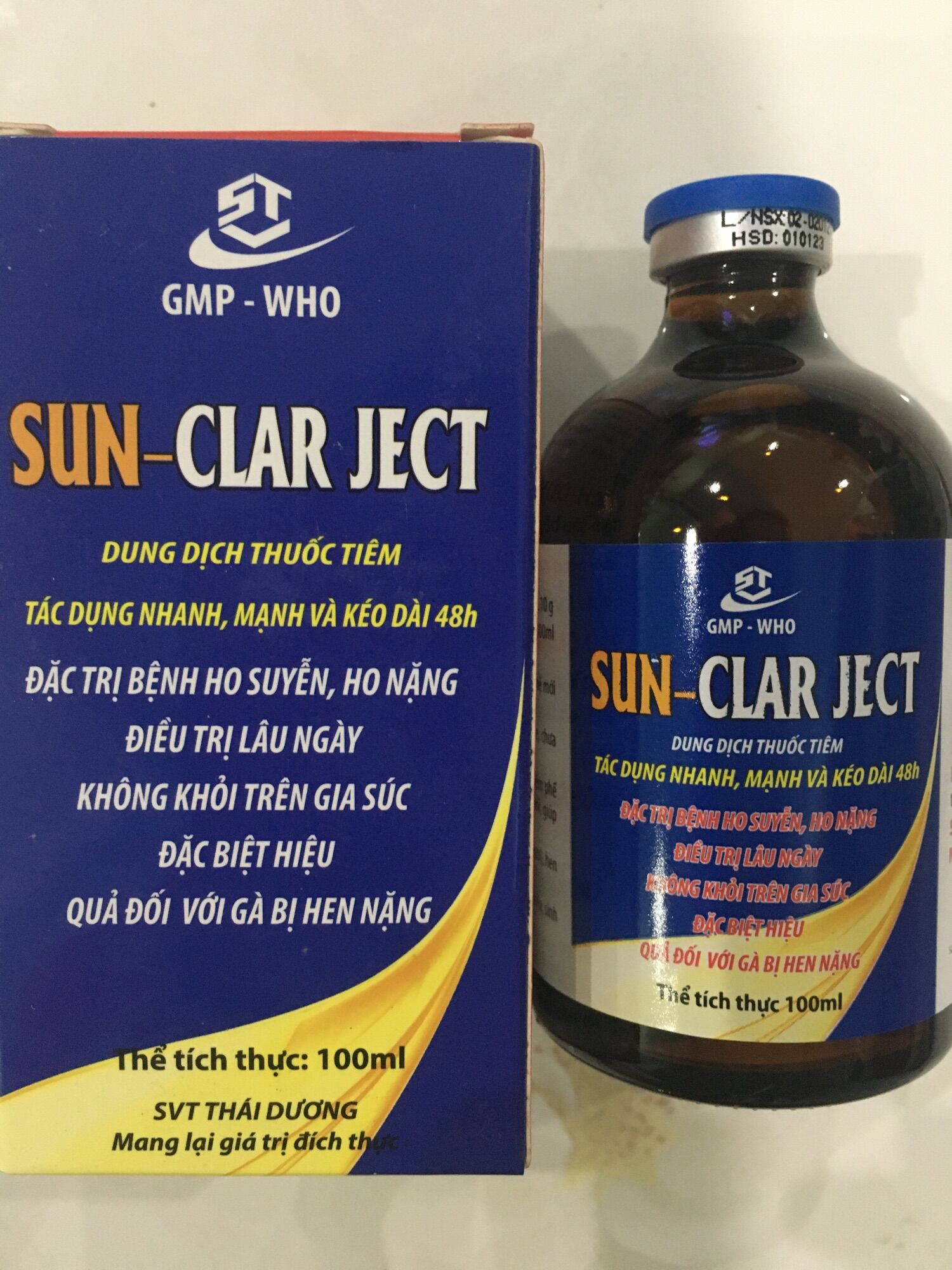 Ho nặng lâu ngày không khỏi trên gia súc, gia cầm chai 100ml.
