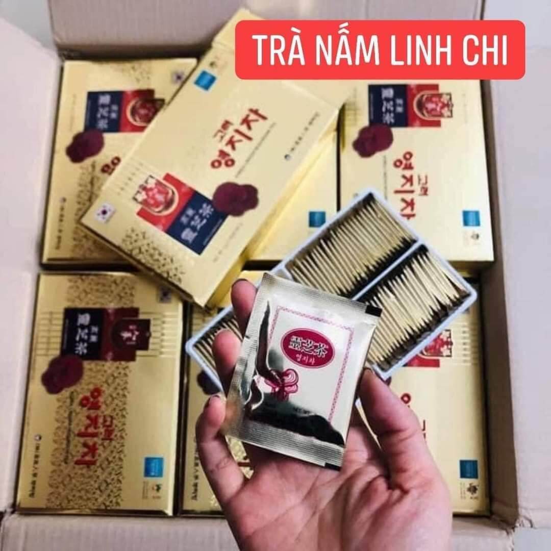 Trà sâm,trà linh chi ginseng hàn quốc 1hộp 100gói nhỏ