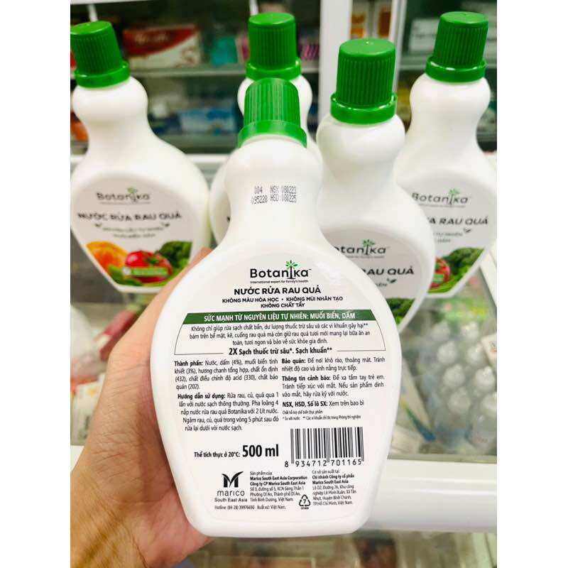 NƯỚC RỬA RAU QUẢ BOTANIKA 500ML