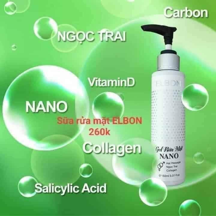 Sữa rửa mặt ngọc trai- colagen cao cấp Elbon