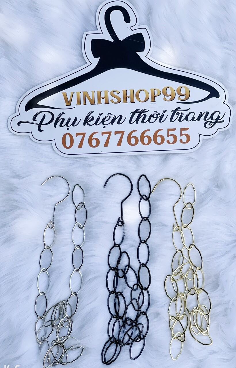Dây xích treo quần áo vàng gold