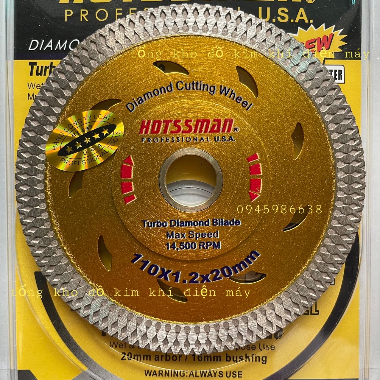 Lưỡi cắt gạch hotssman 110mm 105mm 1 tấc, lưỡi cắt bên tông đa năng 110mm 105mm 1 tấc, lưỡi cắt đá hoa cương hotssman 110mm 105mm 1 tấc, lưỡi cắt đa năng hotssman hotman hossman 1 tấc, lưỡi cắt gạch đá hoa cương, bê tông, gắn máy mài cầm tay