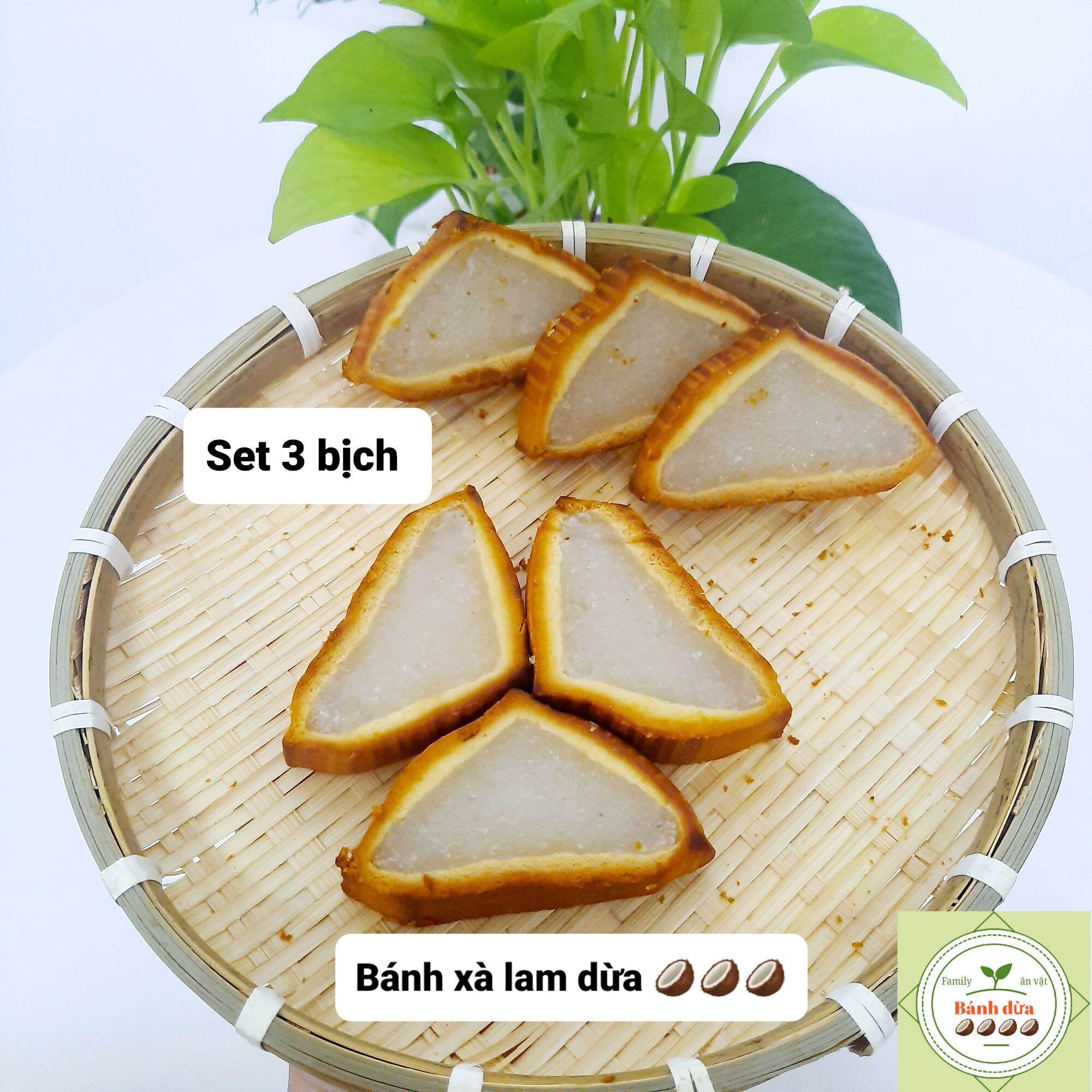 Bánh xà lam dừa - set 3bịch/18miếng
