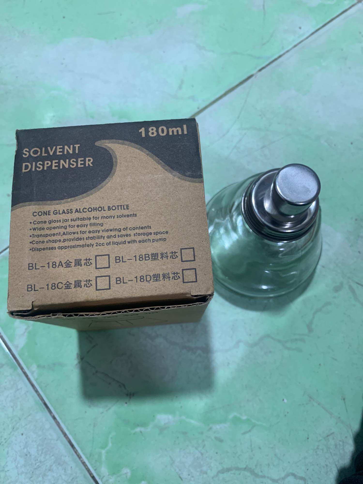Bình đựng dung dịch thuỷ tinh ( xăng) PV BOL