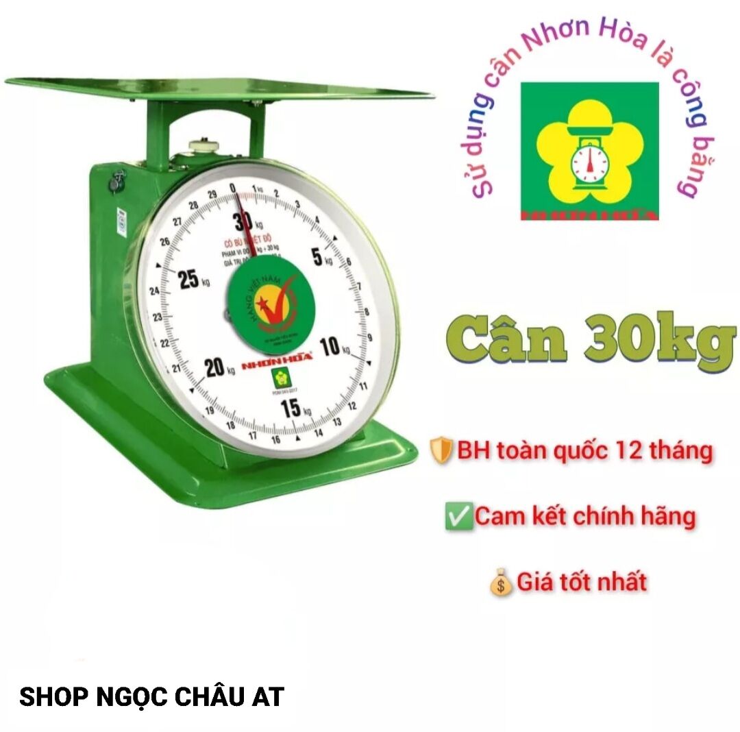 Cân nhơn hòa 30kg mặt số 9 inches- hàng chính hãng nhập tại nhà máy sản xuất