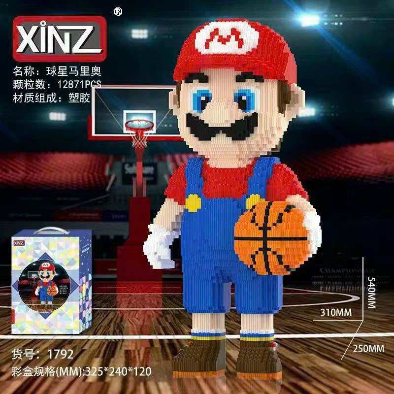 Mô hình lắp ráp nhân vật Mario 50cm, Đồ chơi xếp hình cỡ lớn