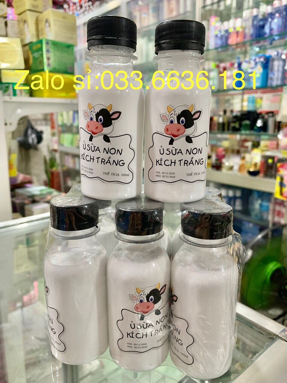 Kem ủ sữa non kích trắng con bò chai 100ml