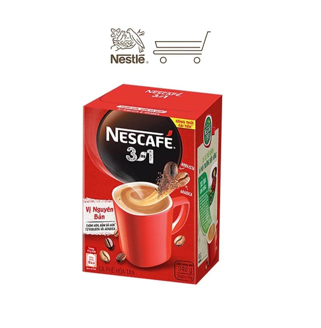 Cà Phê Nes đỏ Cà Phê Sữa  ( Hộp 20 gói )