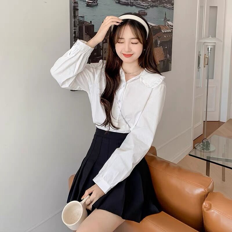 Áo sơ mi nữ cổ bèo vintages tiểu thư m112