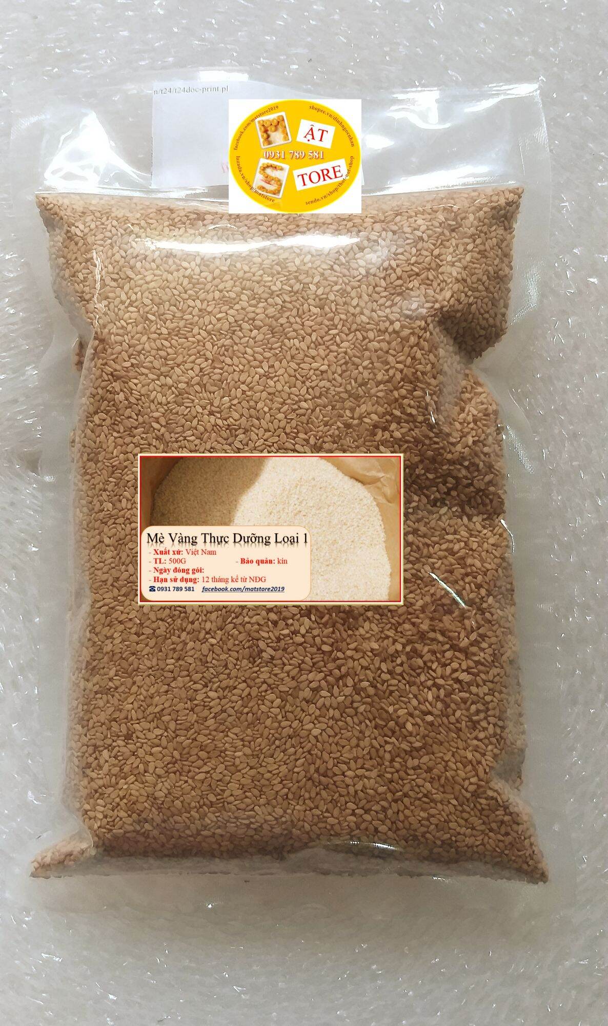 500G Hạt Mè Vàng ( Vừng) Nguyên Vỏ Loại 1 Thực Dưỡng Mật Store