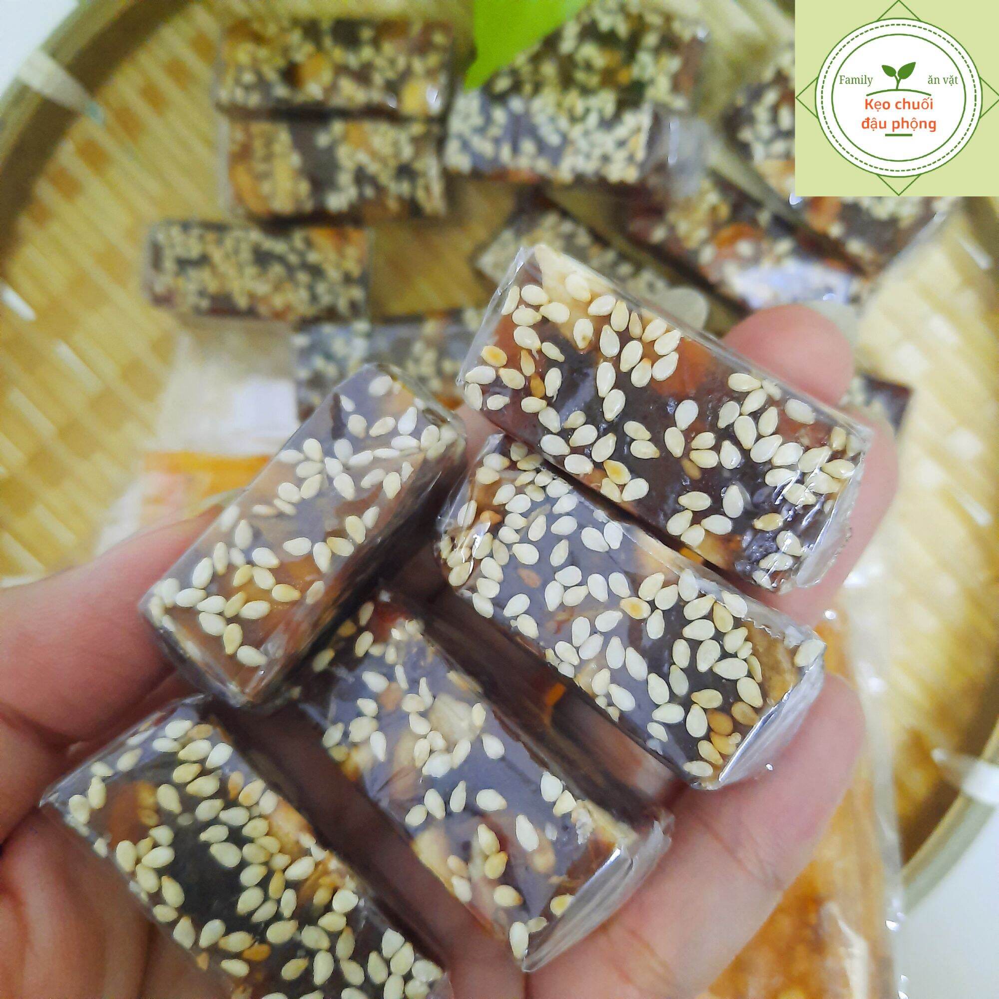 KẸO CHUỐI ĐẬU PHỘNG - Bịch 200gr (đặc sản Bến Tre)