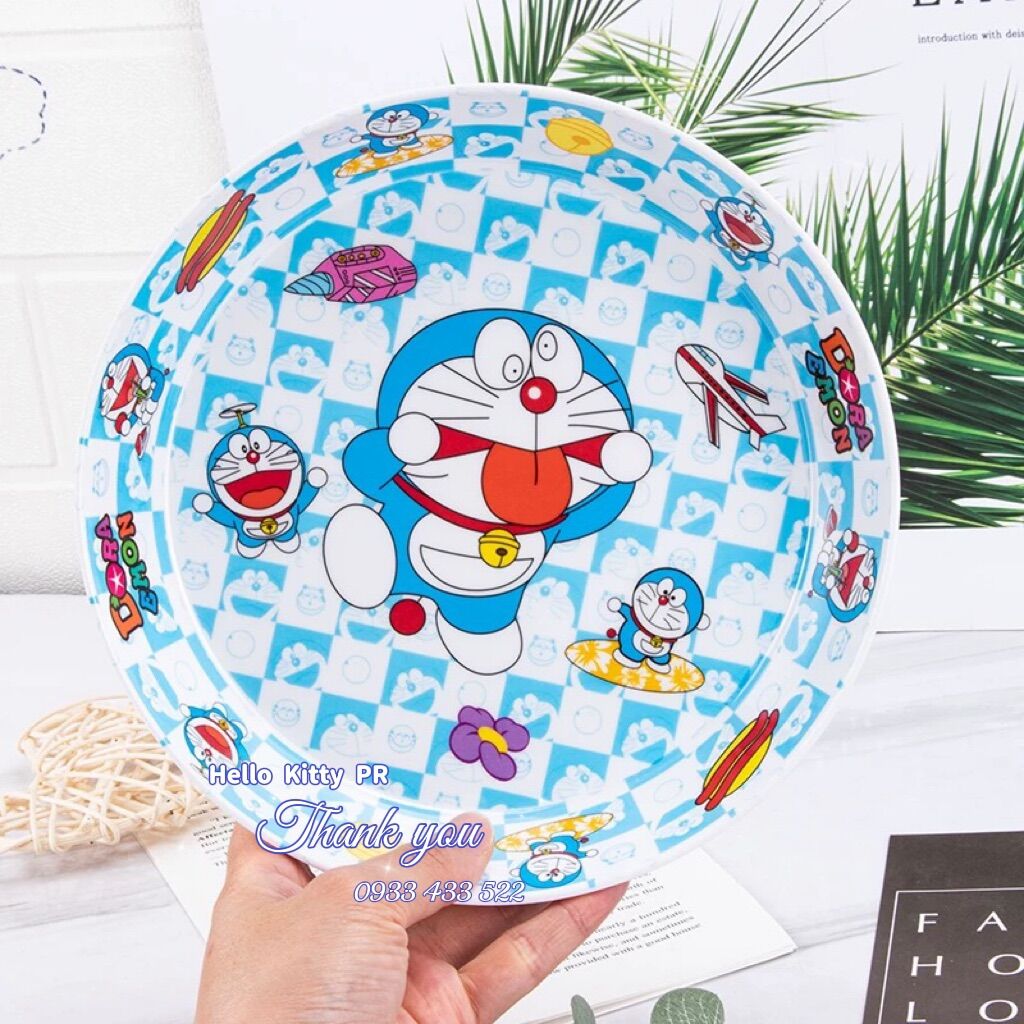 Dĩa lòng sâu Hello Kitty Doremon Doraemon