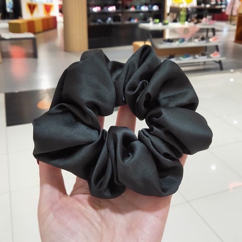 Dây buộc tóc scrunchies lụa xinh xắn nhiều màu