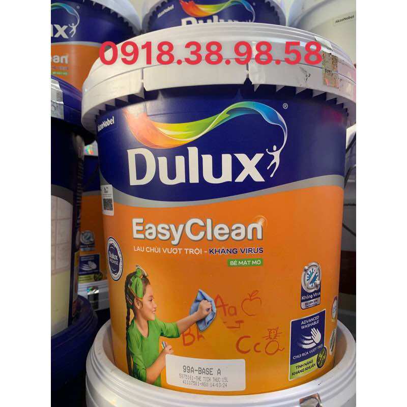 99A- 5LÍT - sơn nước nội thất cao cấp Dulux Easyclean lau chùi  - bề mặt mờ
