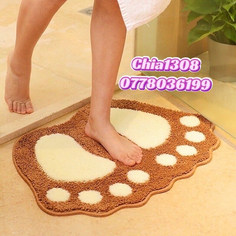 THẢM CHÙI CHÂN HÌNH BÀN CHÂN( sỉ ib)