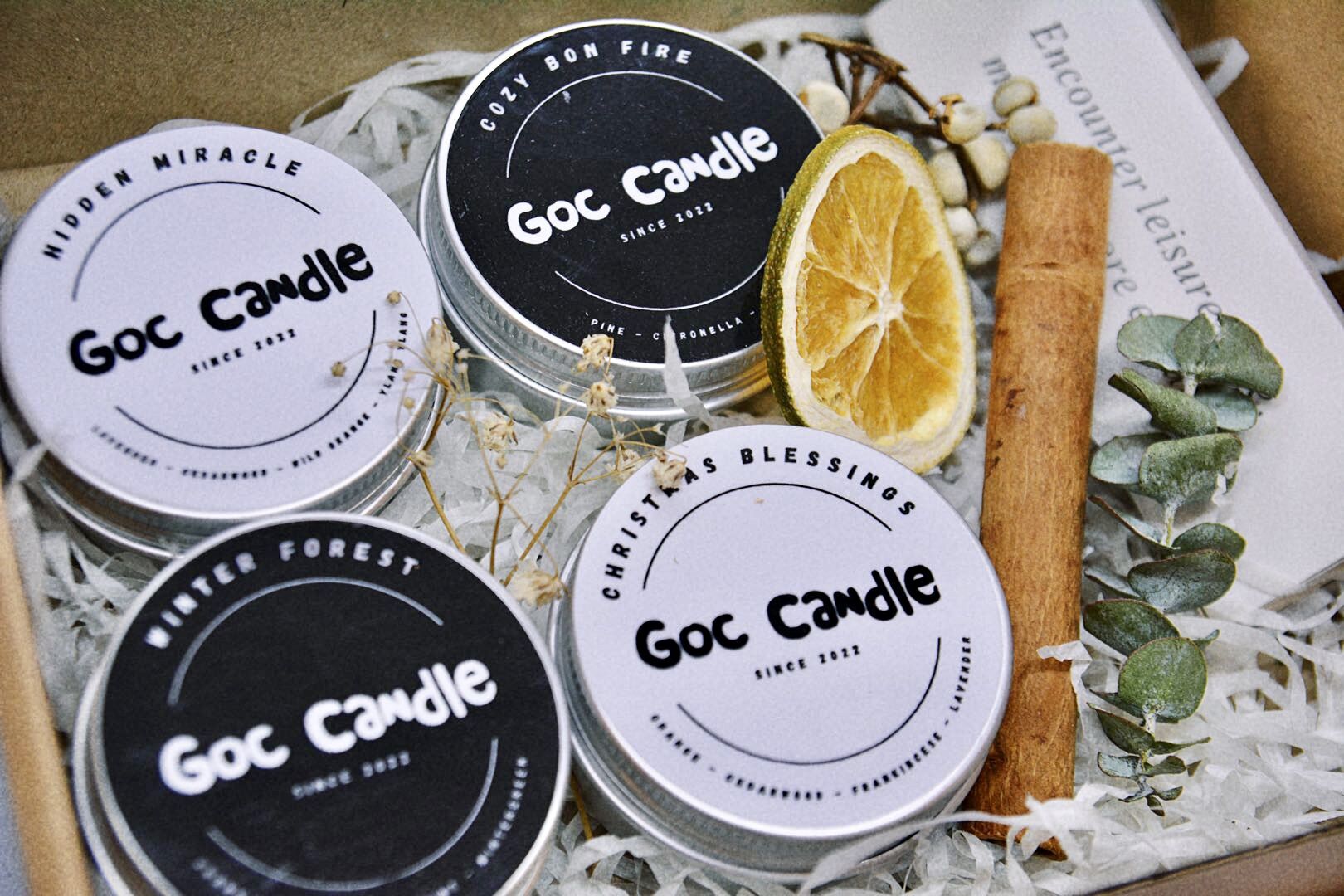 Nến thơm sáp đậu nành Goc Candle mùi hương thơm lâu, chất liệu 100% từ sáp đậu nành không trộn Parafin