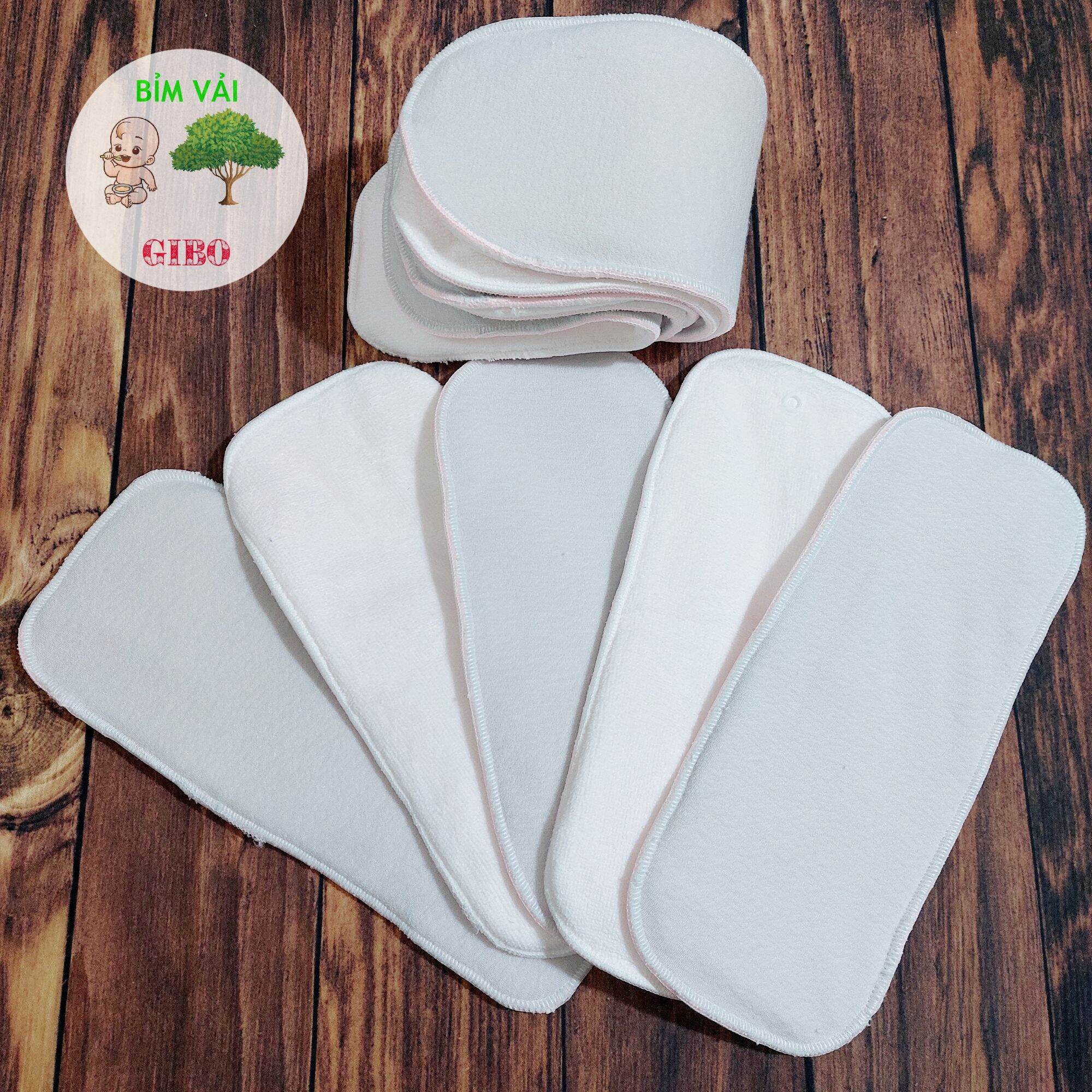 COMBO 10 MIẾNG LÓT BỈM VẢI BAMBO NATURE BABU LOVE KHÁNG KHUẨN SIZE M(3-9kg),L(9-16kg)