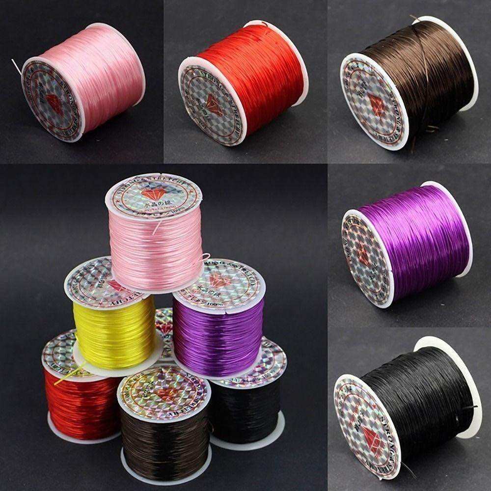 Sỉ dây chun sỏ vòng tay chuỗi hạt nhiều màu 50m/cuộn