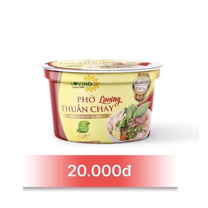 Phở hộp ăn liền thuần chay loving