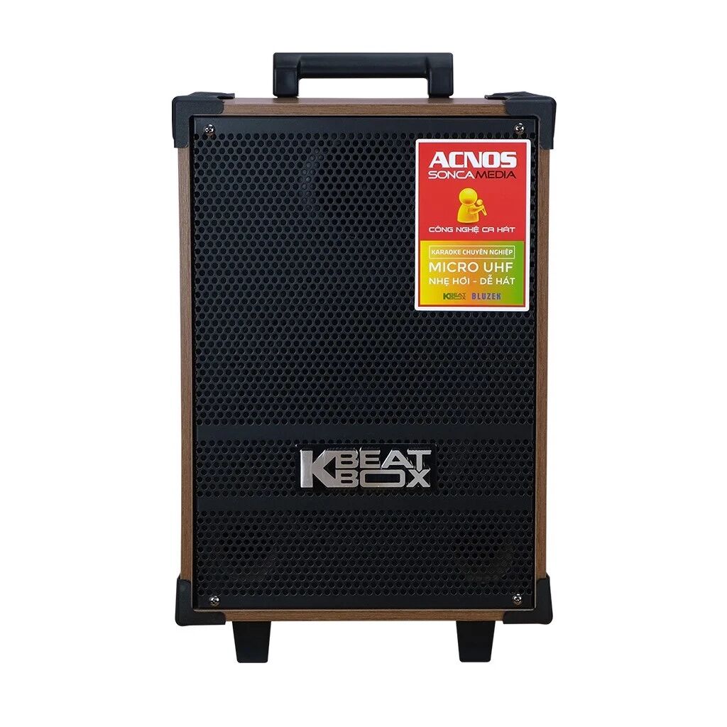 Loa karaoke mini di động Acnos CS120 (Loa 2 đường tiếng, 1 bass 20cm, 1 treble, 1 Micro karaoke UHF, công suất 50W-300W)