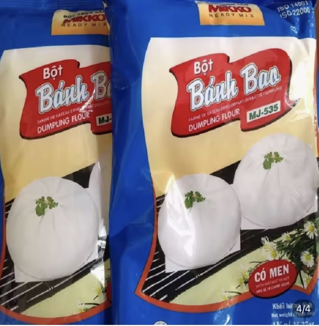 Bột bánh bao Mikko trộn sẵn có men 1kg