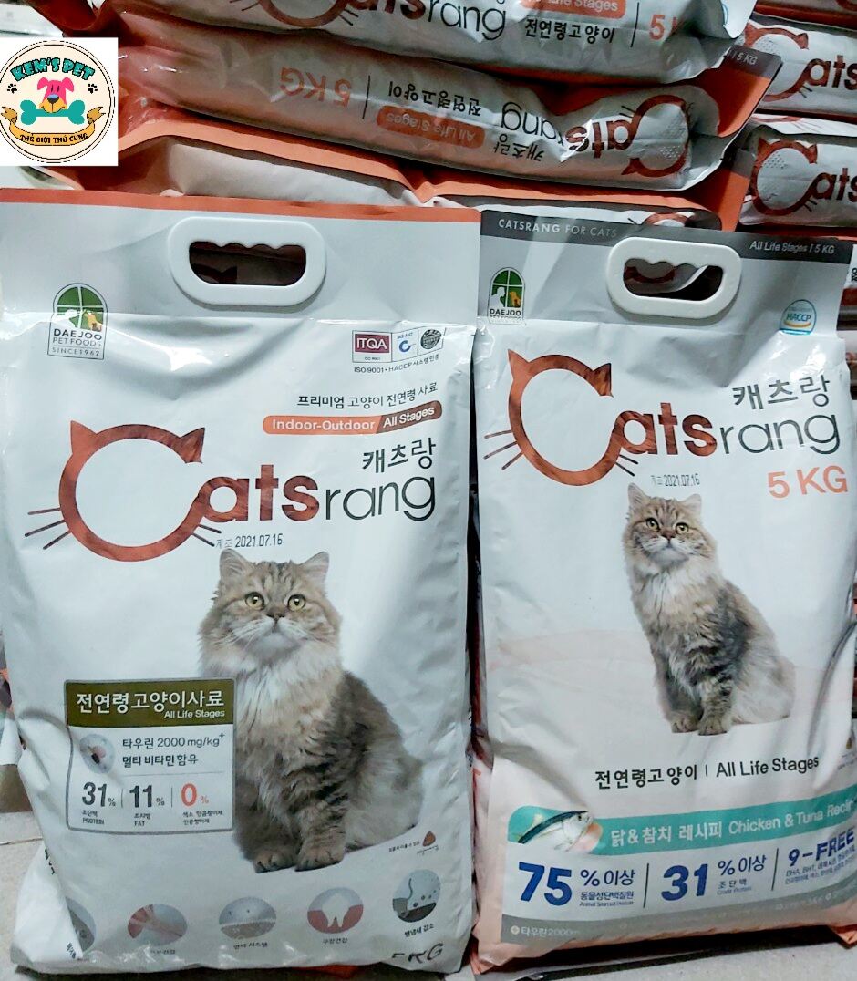 Thức ăn hạt cho mèo mọi lứa tuổi Catsrang 5Kg
