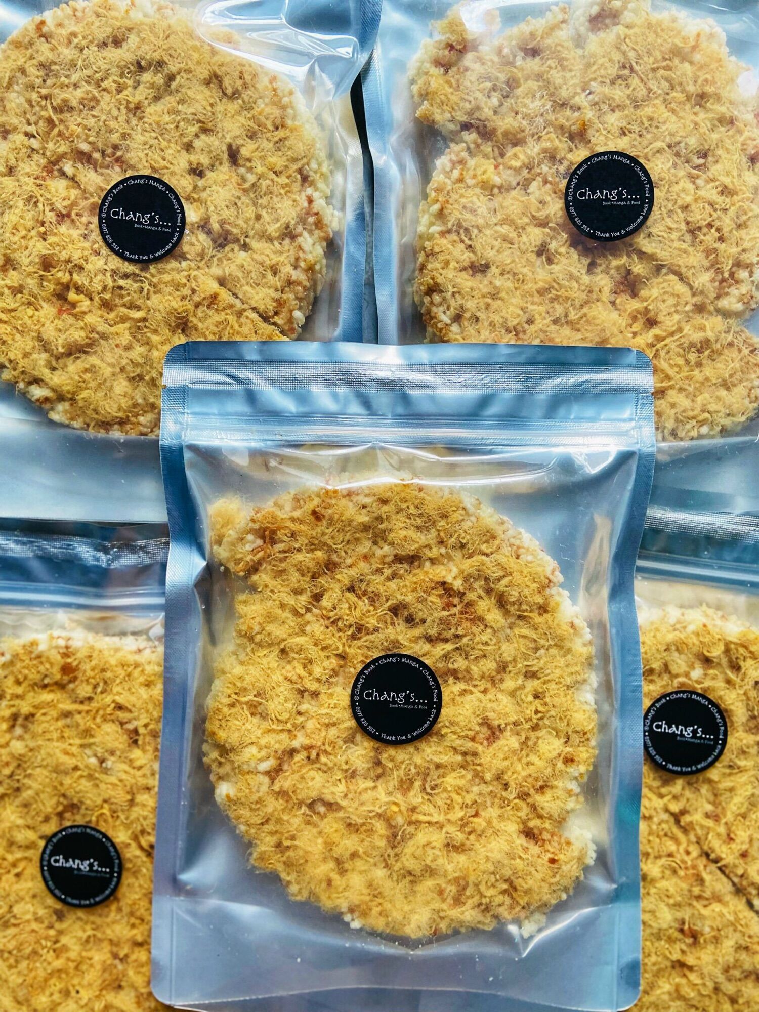 Cơm cháy siêu chà bông 1KG/ 5 Túi Zip cao cấp Chang's Food