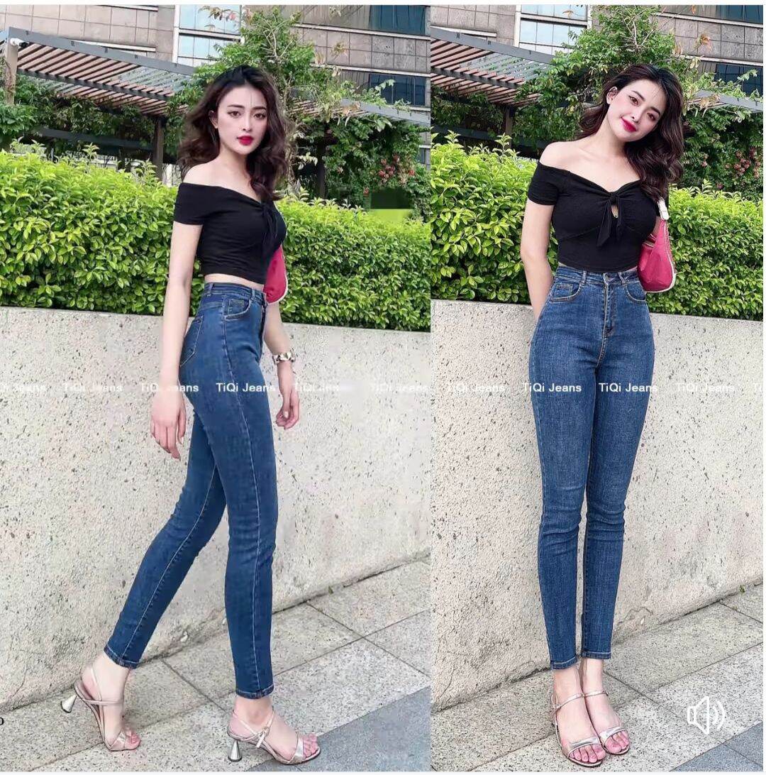 Quần jean ôm 1khuy đơn giản có túi
