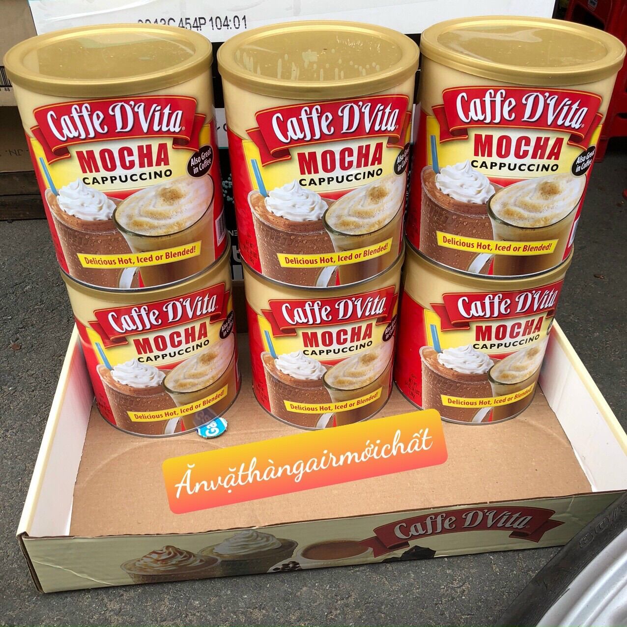 [DATE ĐẸP 06/2027]Cà Phê Hòa Tan Caffe D'vita Mocha Cappuccino Hộp 1.8 Kg