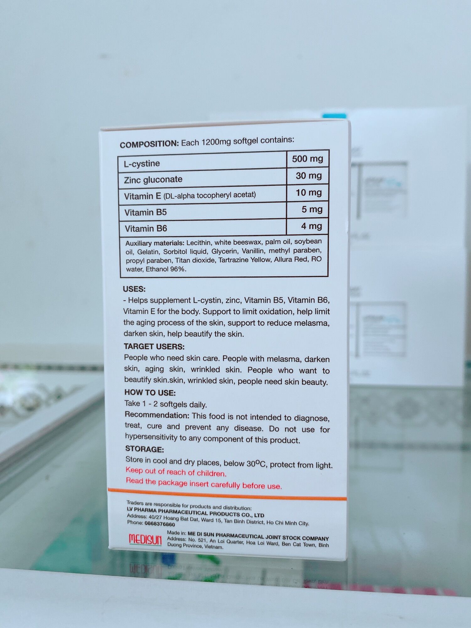 Viên uống LV - CYN hỗ trợ làm đẹp DA - MÓNG - TÓC (Hộp 60 viên)