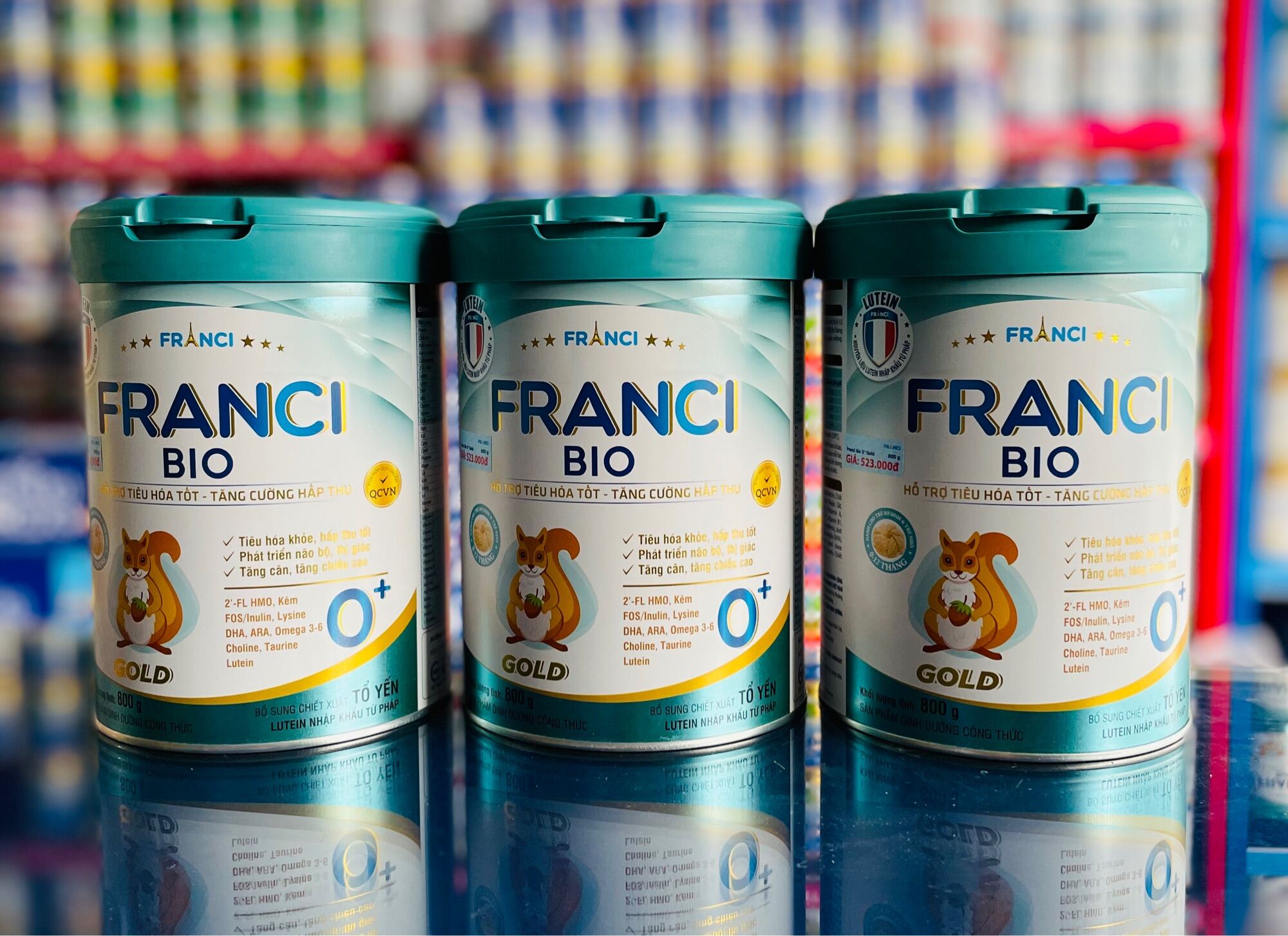 Combo 3 Lon Sữa Bột Franci BIO 0+ 800g Hỗ trợ tiêu hoá ngừa táo bón