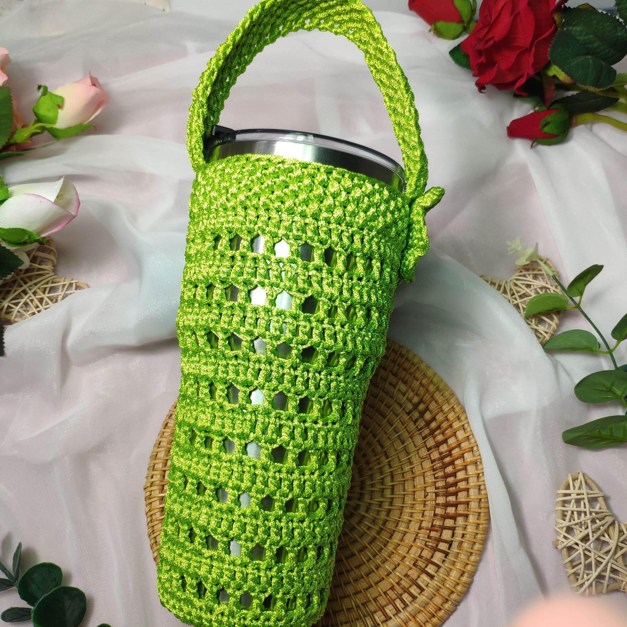 Túi đựng ly giữ nhiệt size 900ml sợi dù handmade