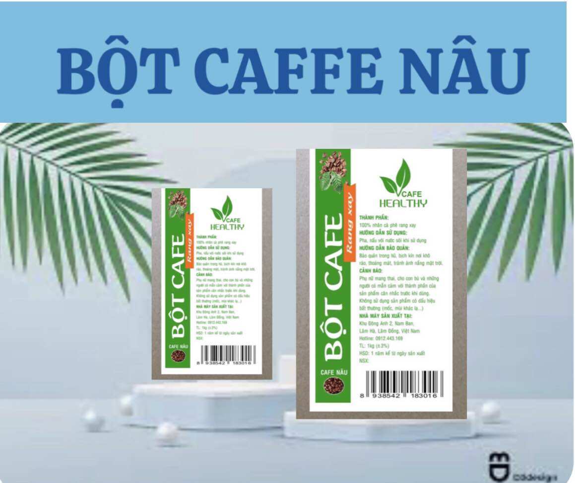CÀ PHÊ HỮU CƠ THẢI ĐÔC ĐẠI TRÀNG( BỘT. CF NÂU). HỘP 1kg