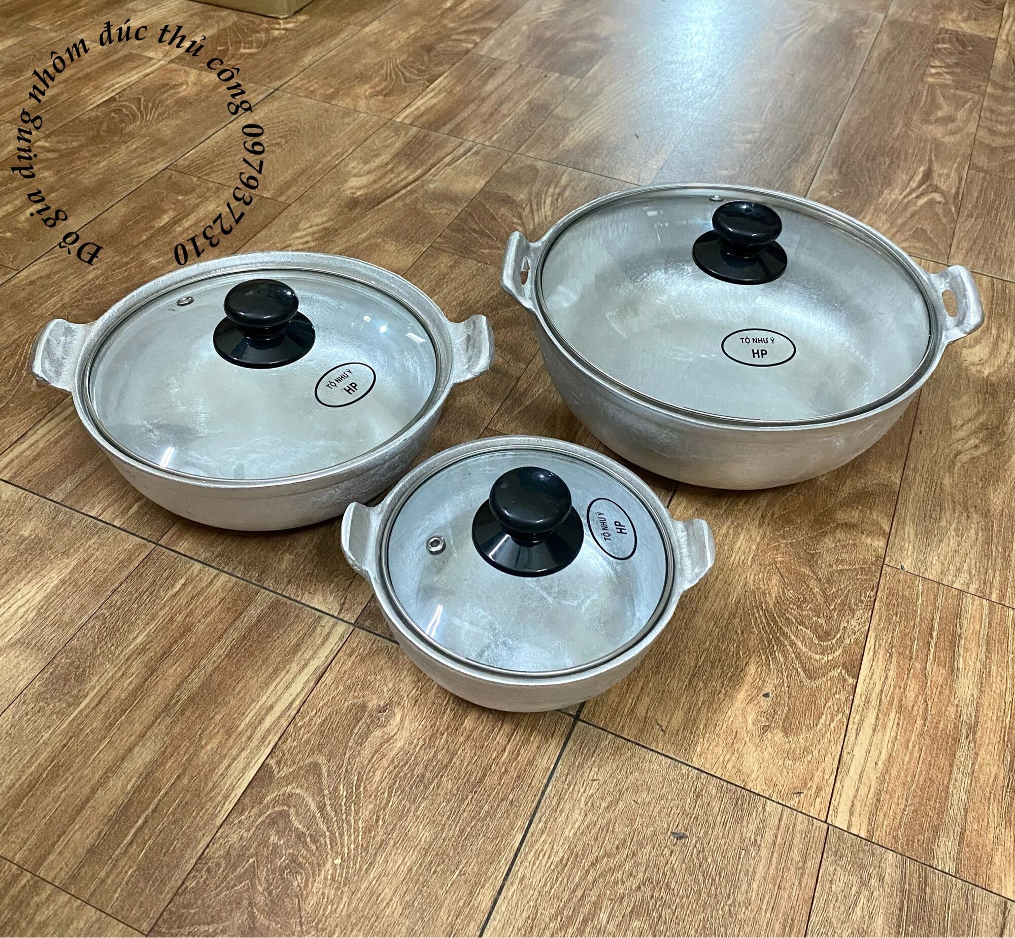 Nồi tộ gang nắp kính kho thịt cá, nấu lẩu size 16,21,25cm