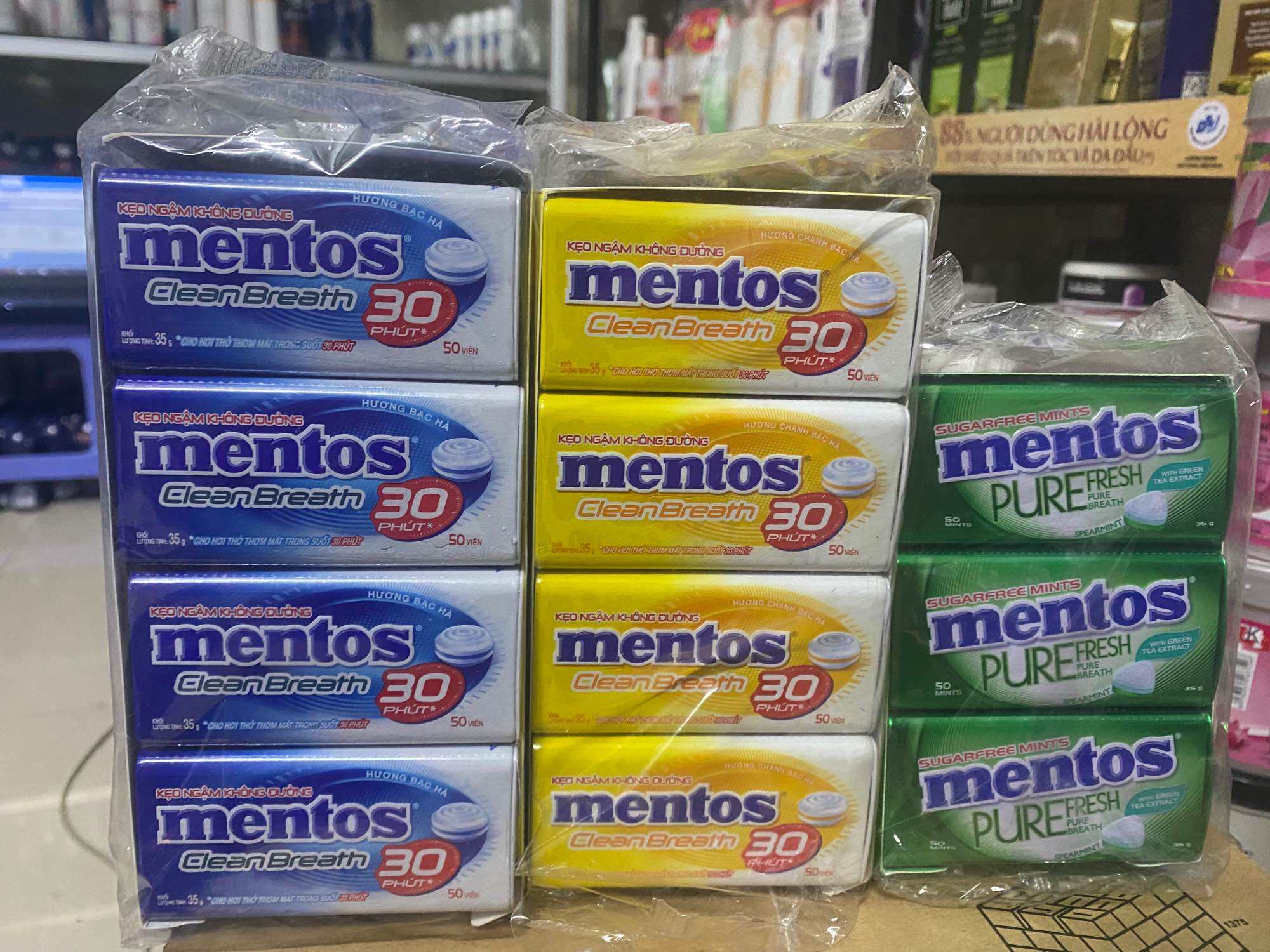 Kẹo Ngậm Mentos Pure Fresh 50 Viên không đường