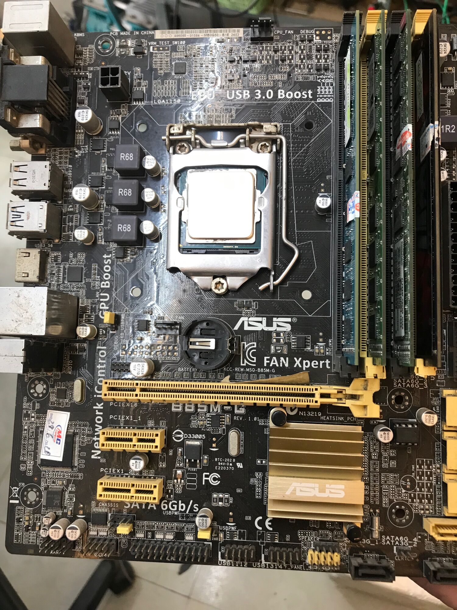 Main asus b85 4 khe ram kèm g1840